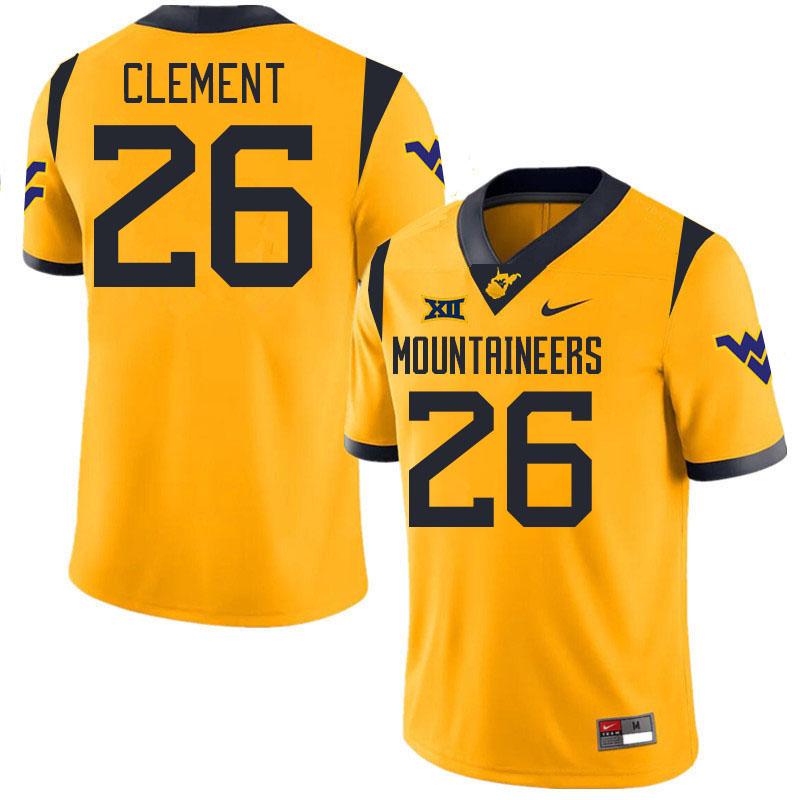 Men #26 Murphy Clement West Virginia Mountaineers College 2024 New Uniforms Football Jerseys Stitche